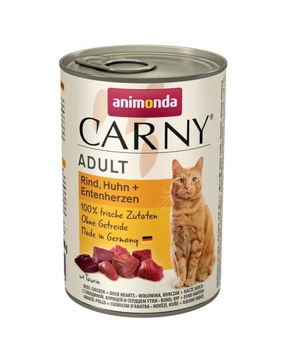 ANIMONDA Carny Adult Rind, Huhn und Entenherzen 400 g