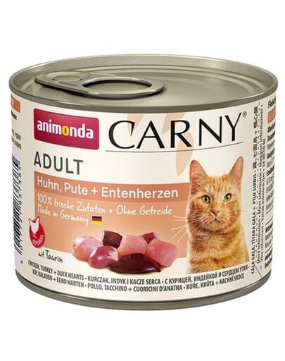 ANIMONDA Carny Adult HUHN, PUTE + ENTENHERZEN 200 g