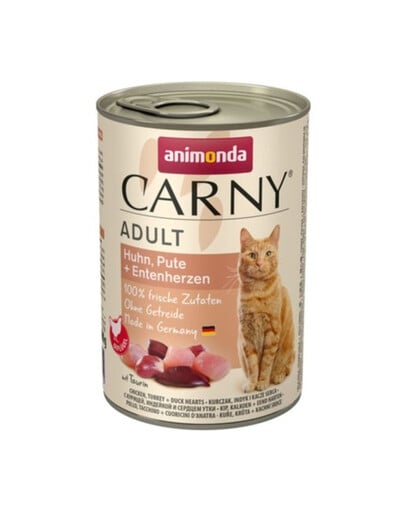 ANIMONDA Carny Adult Huhn, Pute und Entenherzen 400g