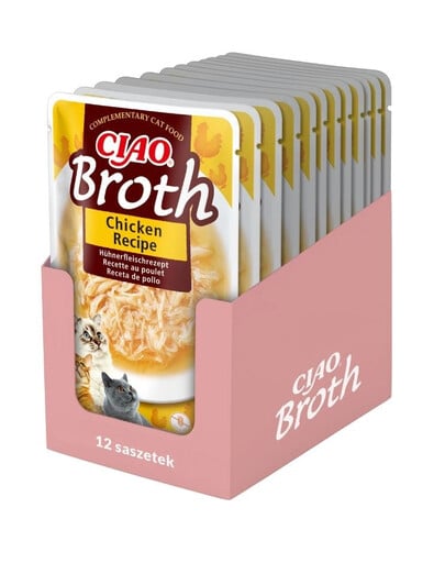 INABA CIAO Broth Hühnerbrühe für Katzen 12x40 g