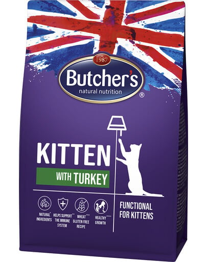 BUTCHER'S Functional Cat Dry Junior mit Pute 800 g