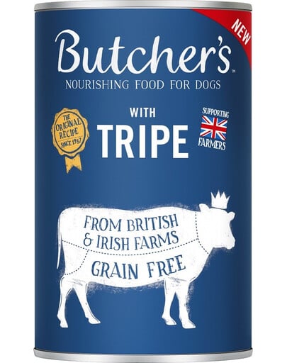 BUTCHER'S Original Tripe Mix, Hundefutter mit Pansen, Pastete, 3x1200g