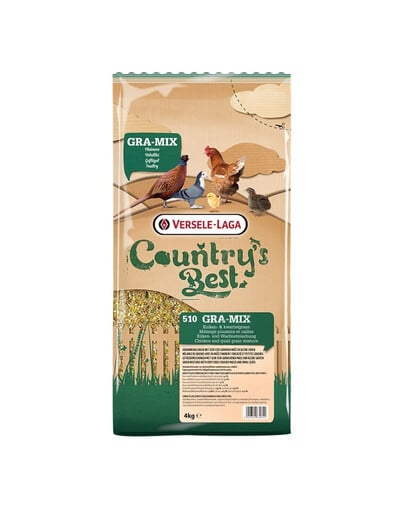 VERSELE-LAGA Country's Best Gra-Mix Chicks&Quail Grain Mix 4kg Mischung mit fein geschreddertem Mais für Hühner und Wachteln