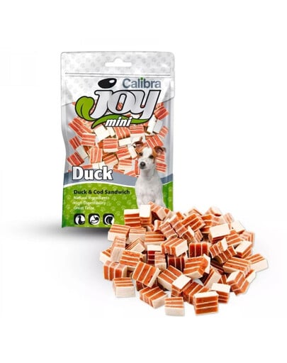 CALIBRA Dog Joy Mini Duck&Cod Sandwich 70 g kleine Sandwiches mit Ente und Kabeljau