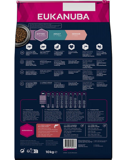 EUKANUBA Grain Free Kitten Lachs 10 kg für heranwachsende Kätzchen