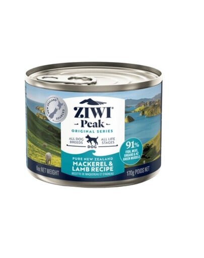 ZIWIPEAK Dog Original Series Makrele und Lamm Nassfutter für Hunde 170 g