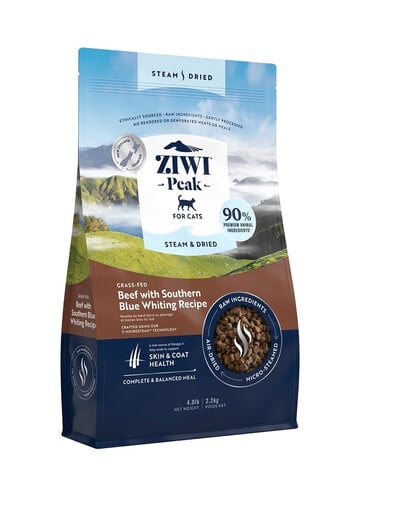 ZIWIPEAK Cat Steam & Dried Rindfleischtrockenfutter für Katzen 2,2 kg