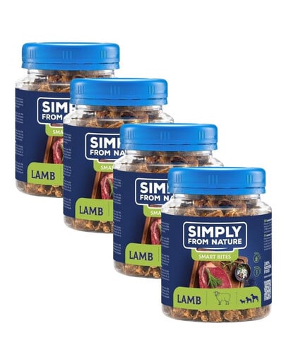 SIMPLY FROM NATURE Smart Bites Lamm für Hunde 4x130 g