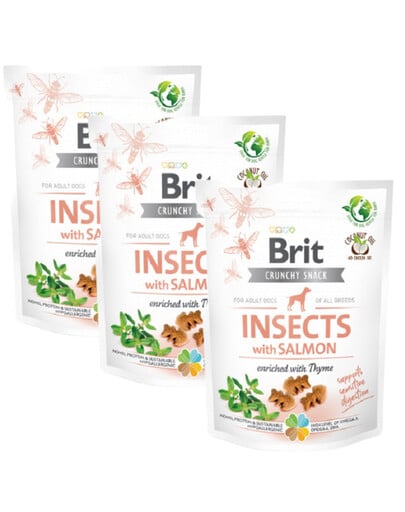 BRIT Care Dog Functional Snack Insect 3x200 g Insekten und Lachs