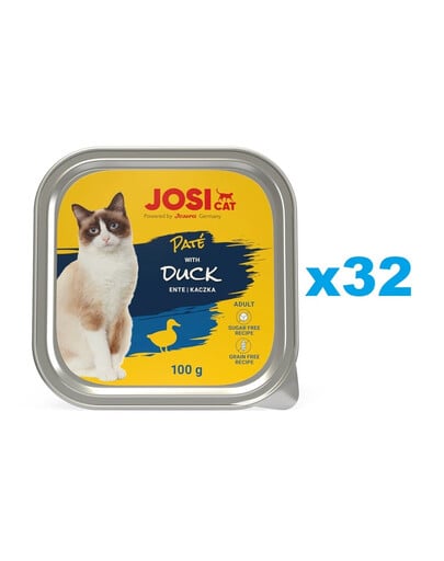 JOSERA JosiCat Entenpastete für Katzen 32 x 100g