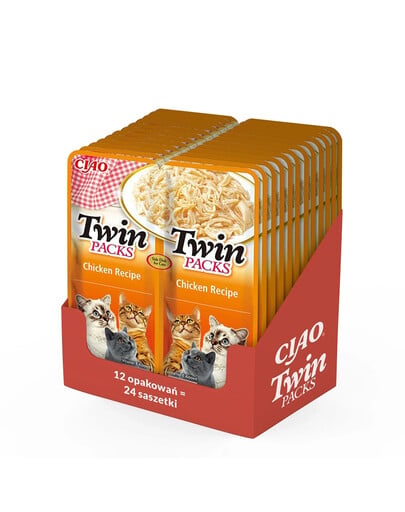 INABA Twin Huhn in Brühe für Katzen 24x40 g