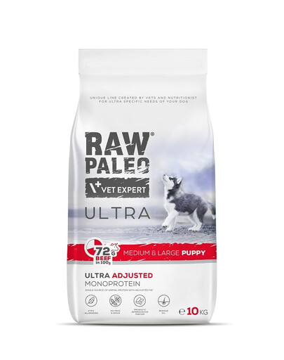 RAW PALEO Ultra Beef Medium&Large Puppy 10kg