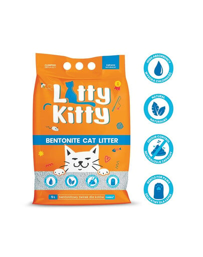 LITTY KITTY Bentonite Natürlicher Bentonitsplitt 5 l (4 kg)