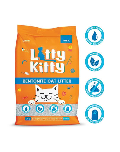 LITTY KITTY Bentonite Natürlicher Bentonitsplitt 25 l (20 kg)