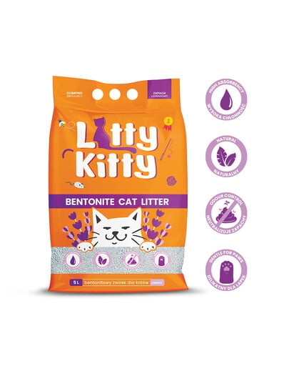 LITTY KITTY Bentonite Lavendel-Bentonit-Sand 5 l (4 kg)