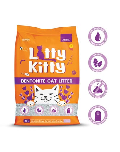 LITTY KITTY Bentonite Lavendel-Bentonit-Sand 25 l (20 kg)