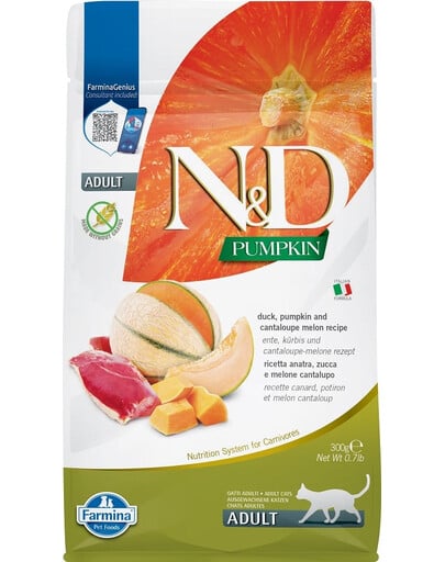 FARMINA N&D Pumpkin Duck & Cantaloupe Melon Adult Cat 300 g