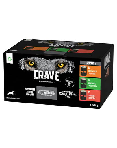 CRAVE Dog Dose Mixed Multipack Pastete 6x400 g