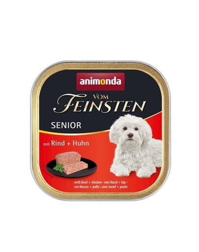 ANIMONDA Vom Feinsten Senior with Beef&Chicken 150 g mit Rind und Huhn für ältere Hunde