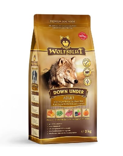 WOLFSBLUT Down Under Adult Hundetrockenfutter mit Rindfleisch und Gemüse 12,5 kg