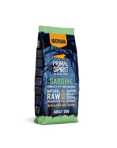 PRIMAL SPIRIT Iberian Adult Sardine 12kg z sardyną dla dorosłych psów