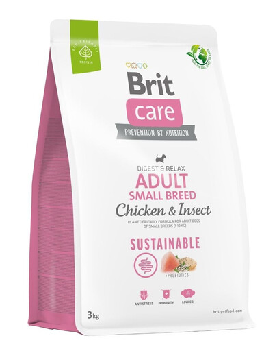 BRIT Care Dog Sustainable Adult Small Breed mit Huhn und Insekten 3 kg