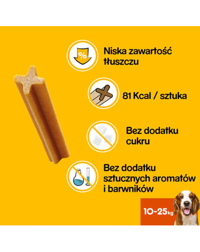 PEDIGREE DentaStix (mittlere Rassen) Zahnsnack für Hunde 28 Stück 4x 180g