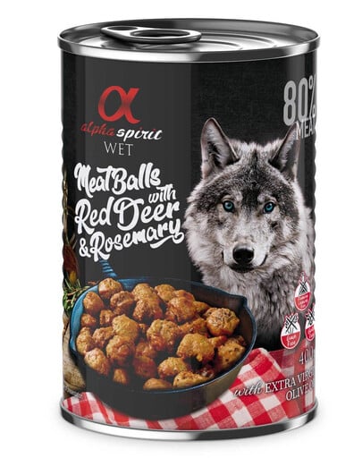 ALPHA SPIRIT Meat Balls Red Deer & Rosemary | Fleischbällchen mit Rotwild und Rosmarin 400 g