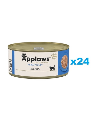 APPLAWS Cat Adult Tuna Fillet in Broth Thunfischfilet in Brühe 24x70 g