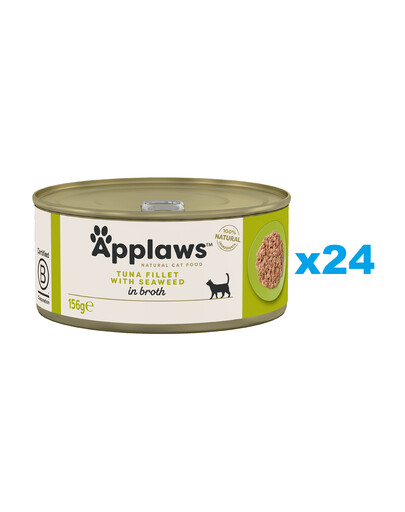 APPLAWS Cat Adult Tuna with Seaweed in Broth Thunfisch mit Algen in Brühe 24x 156 g