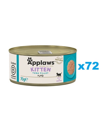 APPLAWS Cat Kitten Tuna in Broth mit Thunfisch in Brühe für Kätzchen 72x70 g