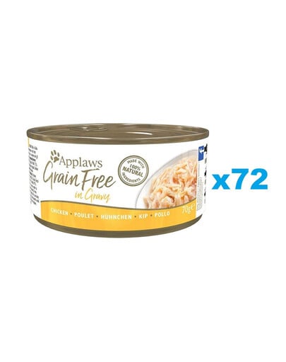 APPLAWS Cat Adult Grain Free Hähnchenbrust in Soße 72x 70 g