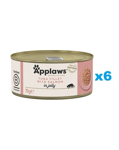 APPLAWS Cat Adult Thunfisch und Lachs in Gelee 6x70g