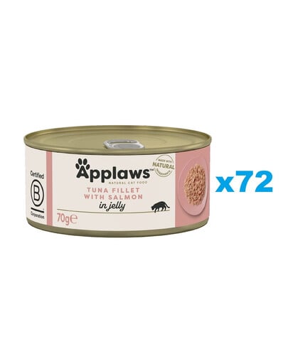 APPLAWS Cat Adult Thunfisch und Lachs in Gelee 72x 70g