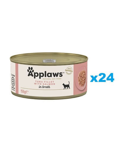 APPLAWS Cat Adult Thunfisch mit Lachs in Brühe 24x 156 g