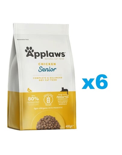 APPLAWS Cat Senior Chicken 2,4 kg (6x400 g) mit Huhn für ältere Katzen