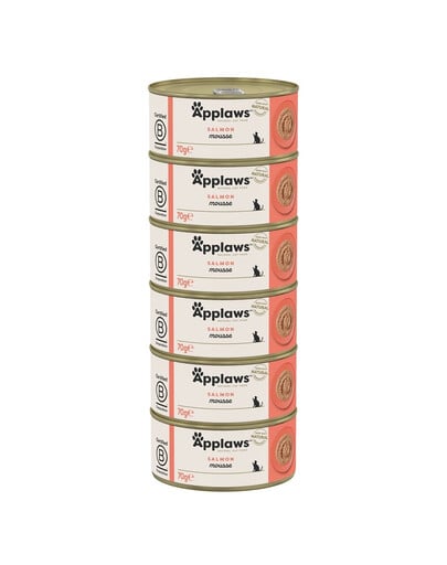 APPLAWS Cat Adult Mousse mit Lachs 6x 70 g