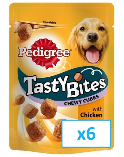 Tasty bites chewy cubes 6 x 130 g