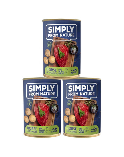 SIMPLY FROM NATURE Mokra karma dla psa Konina z ziemniakami 3 x 400 g