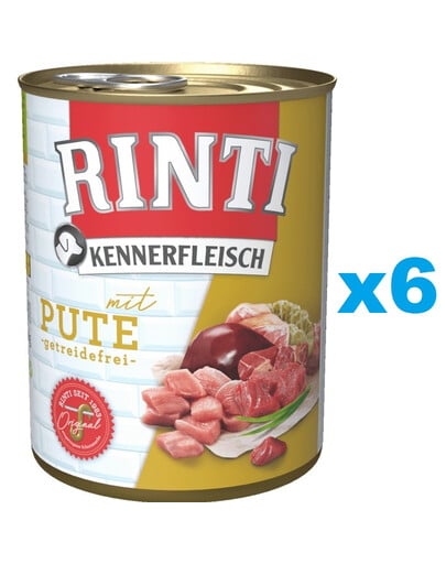 RINTI Kennerfleisch Turkey indyk 6x400 g