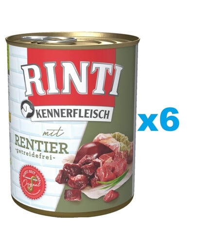 RINTI Kennerfleisch Reindeer renifer 6x800 g