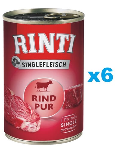 RINTI Singlefleisch Beef Pure 6x400 g monoproteinowa wołowina