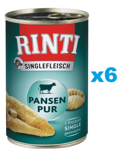 RINTI Singlefleisch Rumen Pure 6x400 g monoproteinowa żwacze