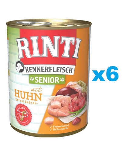 RINTI Kennerfleish Senior Chicken 6x800 g z kurczakiem dla starszych psów