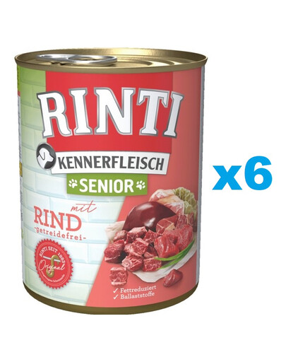 RINTI Kennerfleish Senior Beef 6x800 g z wołowiną dla starszych psów