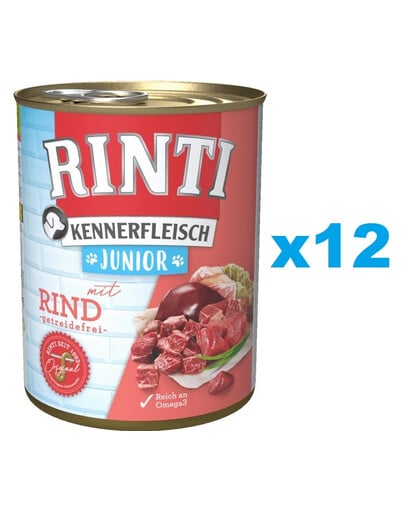 RINTI Kennerfleish Junior Beef 12x800 g z wołowiną dla szczeniąt