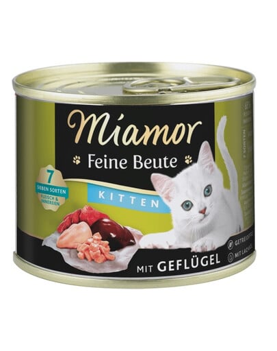 MIAMOR Feine Beute Kitten Poultry z drobiem dla kociąt 12x185g