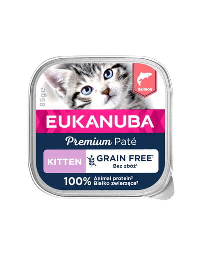 Grain Free Kitten pasztet dla kociąt Łosoś 16 x 85 g