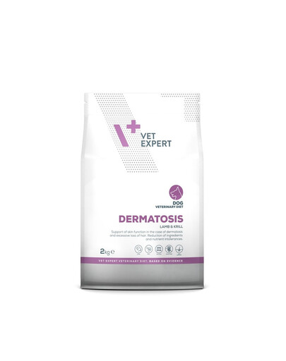 VET EXPERT Veterinary Diet Dog Dermatosis Lamm und Krill 2 kg