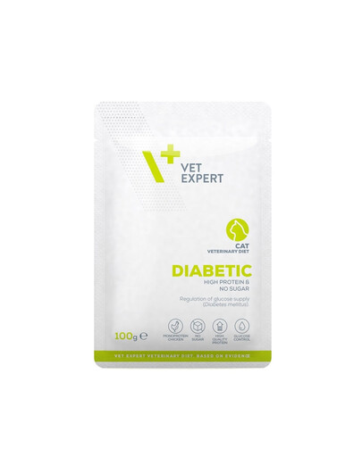 VET EXPERT Veterinary Diet Cat Diabetic für adulte Katzen mit Diabetes 100 g